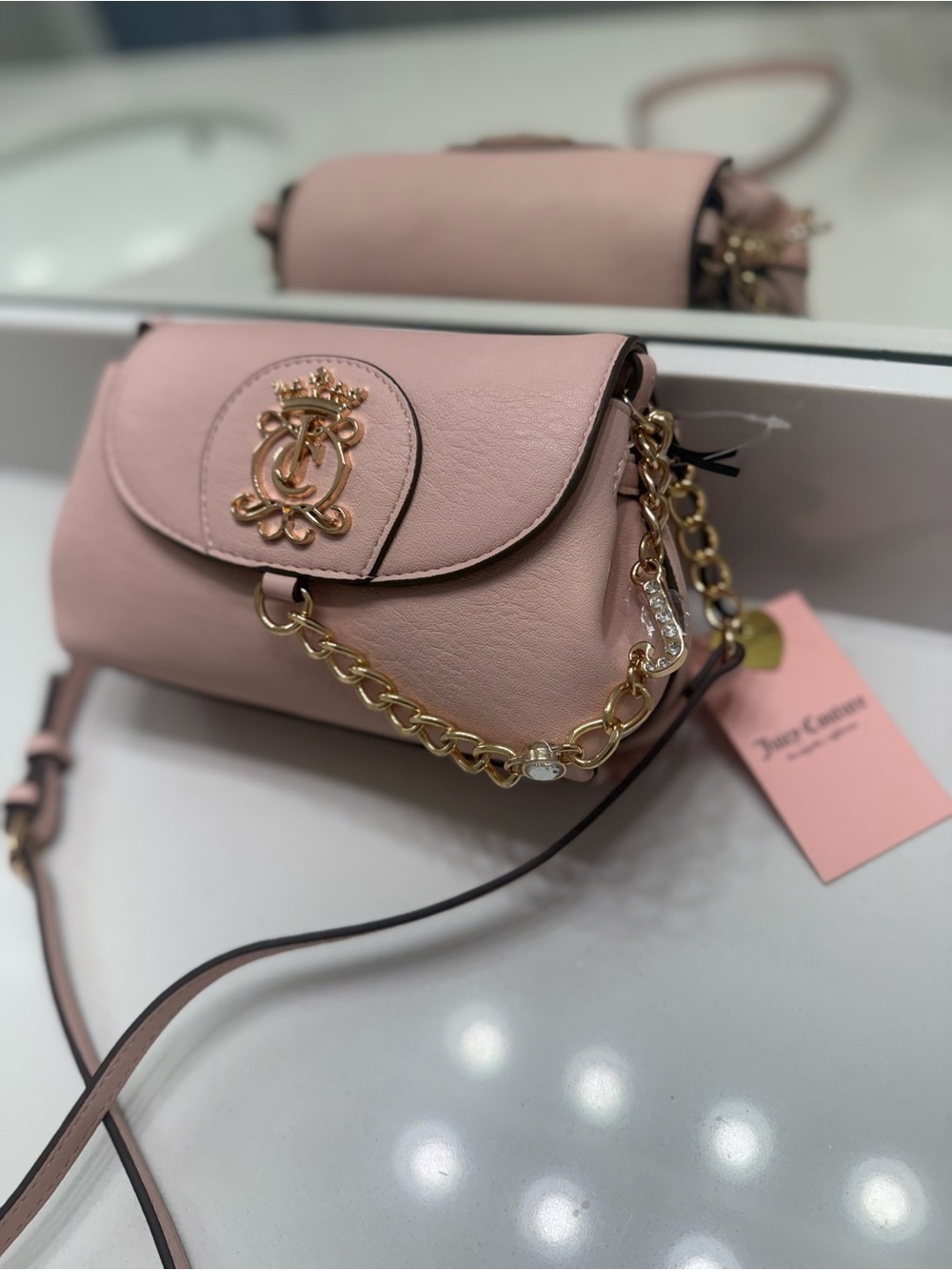Juicy Couture Blush Pink Chain Strap Crossbody Bag 👑 NWT 👑